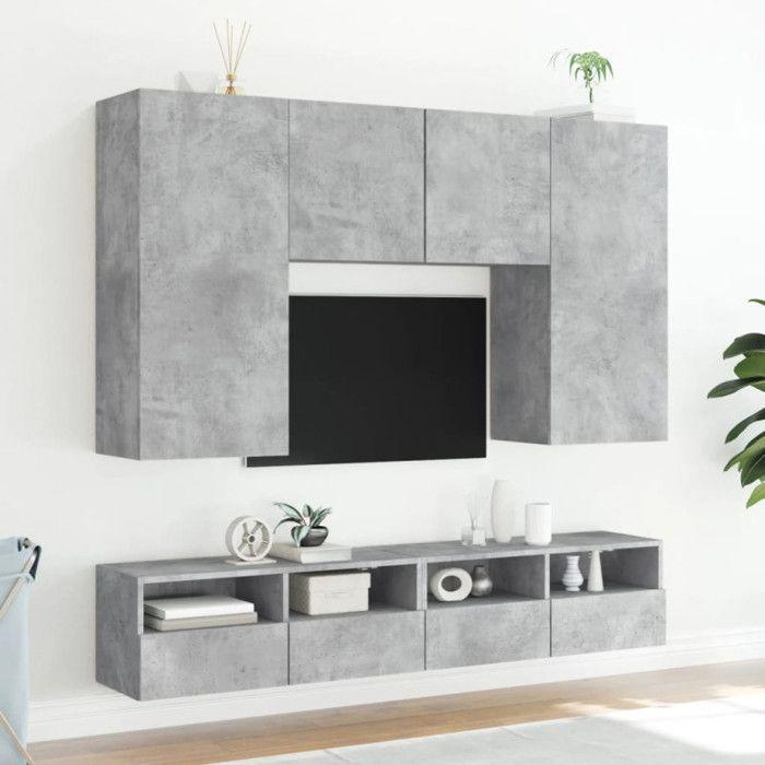 VidaXL Wall-mounted TV Cabinet Concrete Grey 100x30x30 Cm Engineered Wood 836888