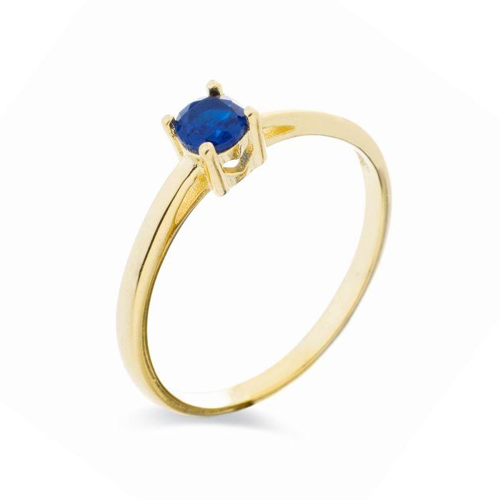 Bague Luxenter en argent 925 avec quartz hydrothermal Lapislazuli et or jaune 18 carats - Otieno