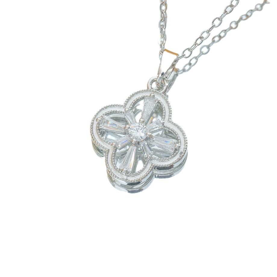 Four-leaf Flower Zircon Flowers Niche Light Luxury New High-end Necklace for Women