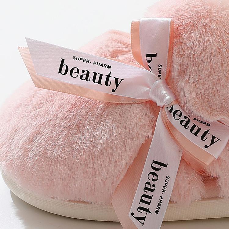 Autumn Winter Large Size Thick Bottom Indoor Cotton Slippers Casual Velvet Fur Cotton Shoes Women Warm Anti Slip Slippers 36-41