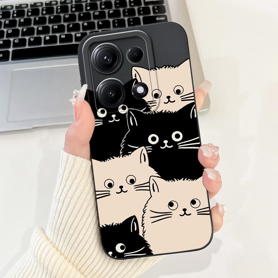 For Xiaomi Redmi Note 14S Case 6.67'' Cute Cat Dinosaur Cartoon Cover Matte Phone Case For Redmi Note 14S Note14S 4G Soft Fundas