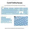 XVX Crystal Jelly 113-Unit Two-Color Mechanical Keycaps with Side Engraving
