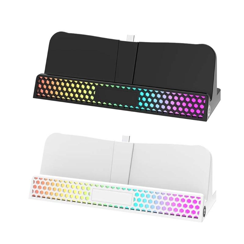 Charging Dock Station Game Console Charger Stand for Console Charging Holder with Light Tabletop Charging Base