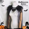 Gothic Halloween Cloak Crystal Tulle Cape Creative Witch Shawl  Kids