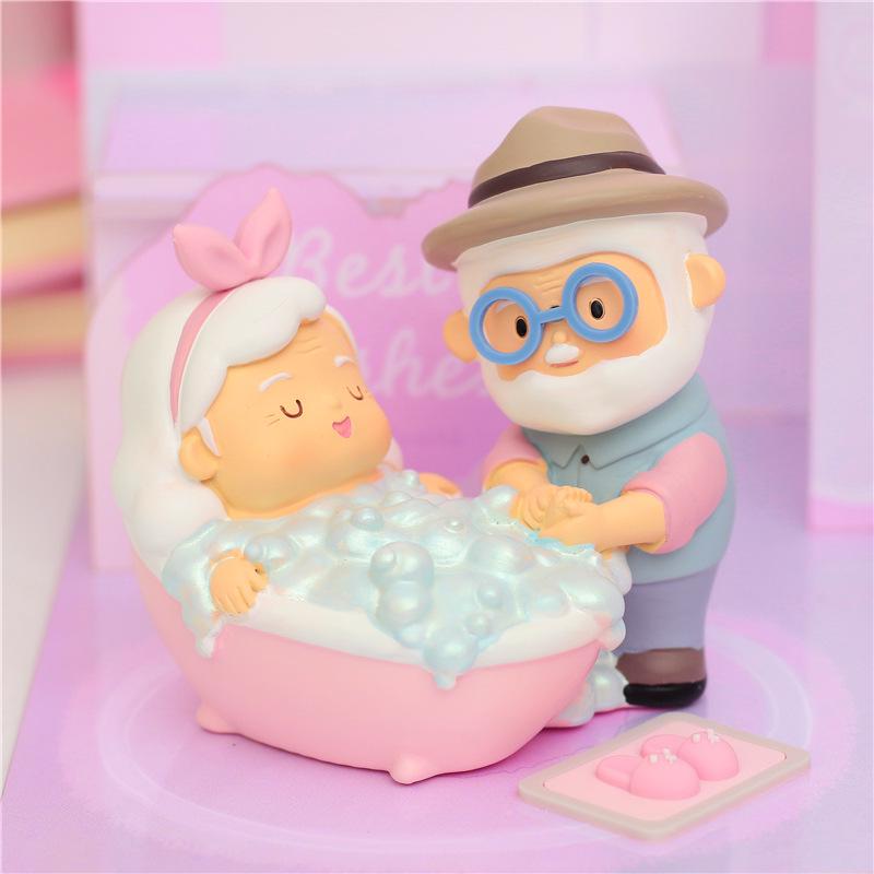 "Decor creativ pentru casă cuplu japonez în vârstă pentru nunți și cadouri - Model 935-1"