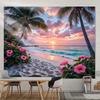 VIKAMA Tropische Zonsondergang Strand Wandkleed Art Deco Woonkamer Bank Kenmerkende Muur Guesthouse Wanddecoratie