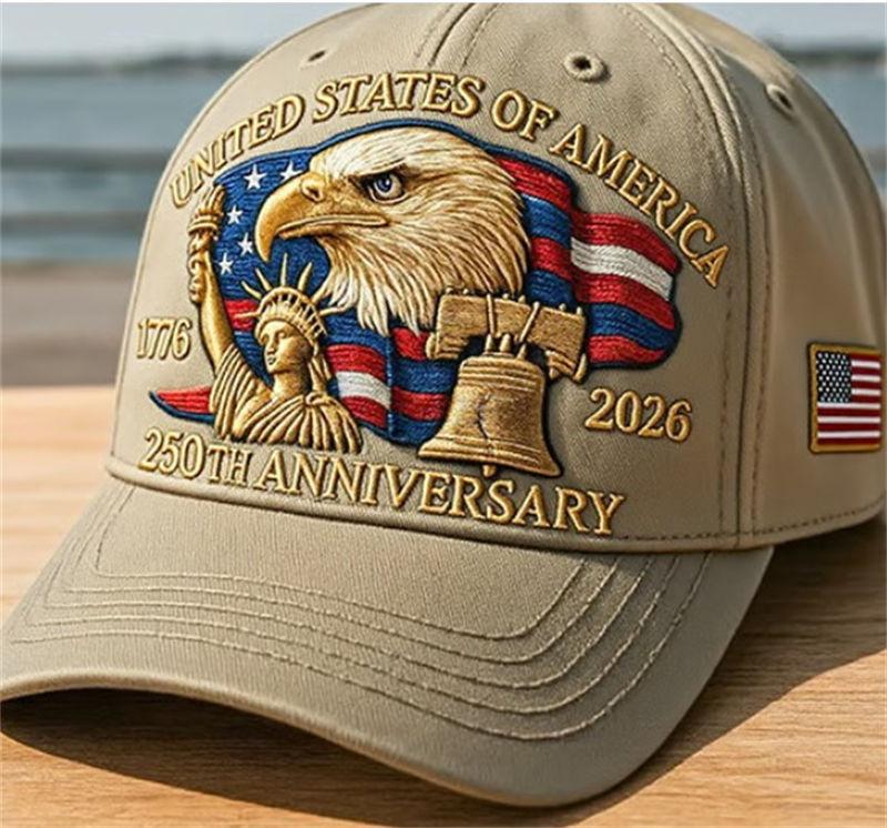 

Eagle United States 250th Anniversary Hat Adjustable Printed Baseball Cap Outdoor Casual Hats Gifts хакі