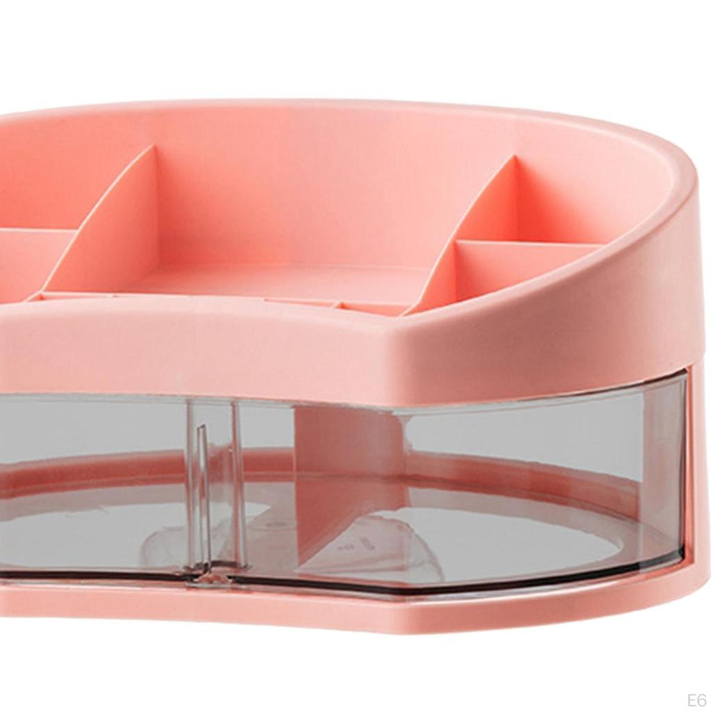 Jewelry Container with Rotatable Drawers Cosmetic Storage Box for Lipstick Dorms