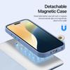 DUX DUCIS Lawa Series for iPhone 16 Magnetic Case Detachable Zipper Wallet Cowhide Leather Cover