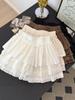 Damen Hohe Taille A-Linie Puffy Kuchenrock - Süßer Retro Ballett Stil für Frühling & Herbst