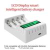 4 Slots Battery 1.2v AA AAA Independent Charging with LCD Smart Individual Display Charger Batteries for Microphone