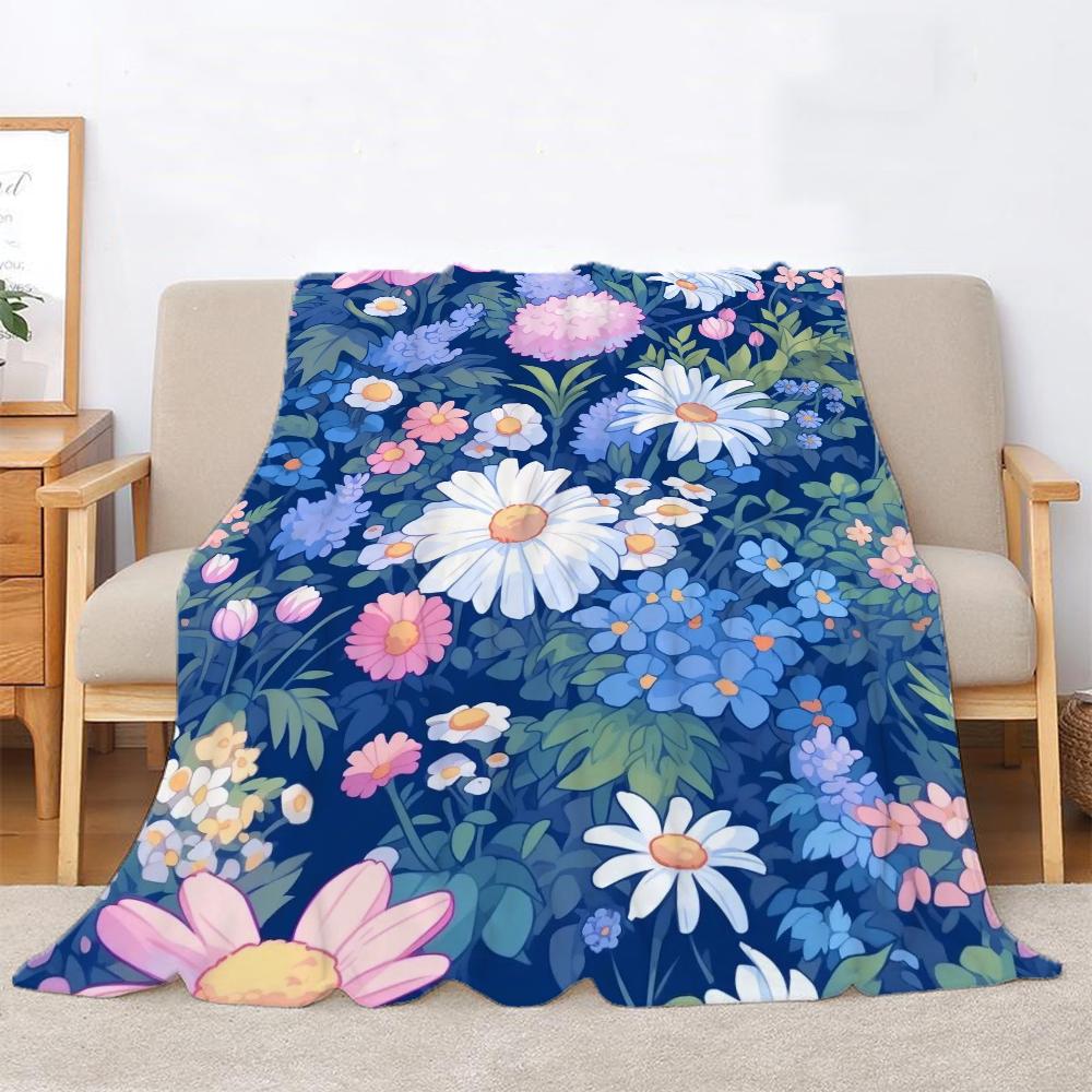 Flowers Will Bloom for You Kid's Blanket King Size Home Interior Fluffy Soft Blankets &amp; Throws Bed Throw Knitted Plaid Knee Nap