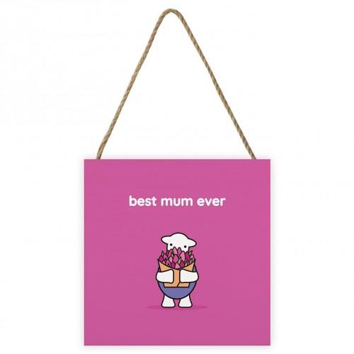 Herdy Best Mum Ever Plaque