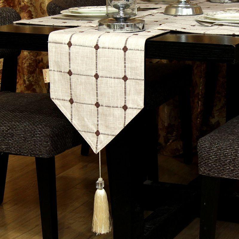 

Современные подвесные столы с кисточками, флаг, хлопковая льняная сетка, минималистичный простой декор для скатерти для чая, обеденной скатерти, коврика 32*45cm 2piece