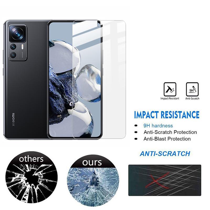 3 PCS 3PCS Protetor de tela de vidro temperado XiaoMi 12T 12TPro 12 T 12 Lite Pro Global Version 6,67 polegadas Cobertura total Premium Tempered Protect Guard