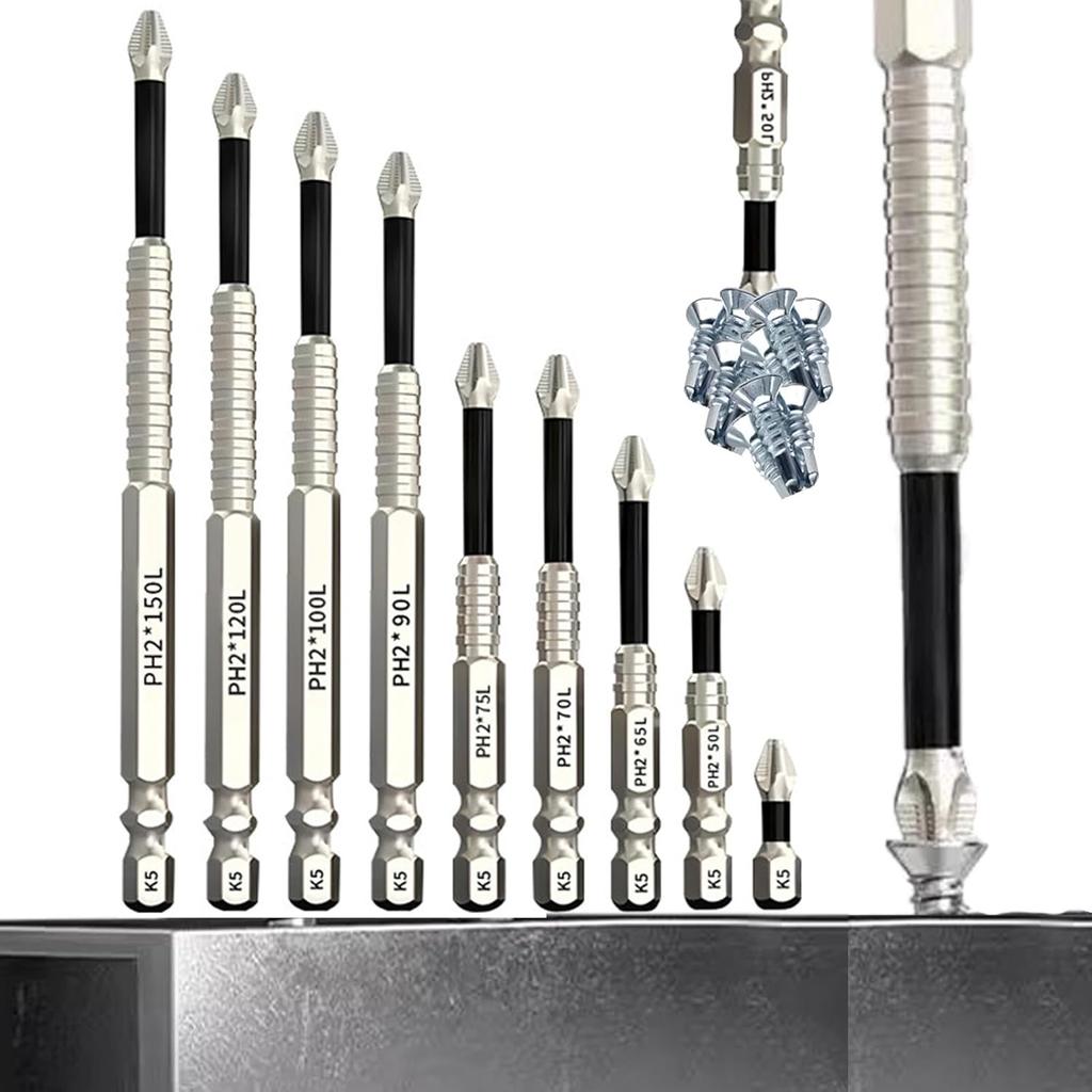 K5 Anti Slip Bits, High Magnetic Screwdriver Drill Bit Set, 5/6/9 Pcs Strong Magnetic Anti-Slip Durability Screwdriver Set, Electric Precision Anti