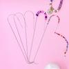 4 Pieces Bead Needle Big Eye Beading Needle 15.5cm Metal Sewing Needle Threading Needle for Beads Large Collapsible