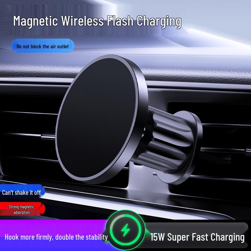 Magnetic Wireless Car Charger & Navigation Holder for Apple Fast Charging