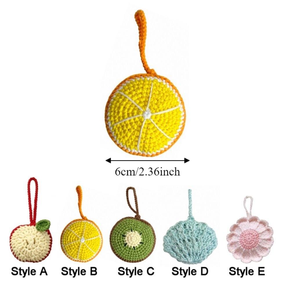 Sac en Maille Pliable Forme Fruit pour Fruits Sac de Rangement pour Petits Objets Porte-Gobelet Accessoire pour Tasse
