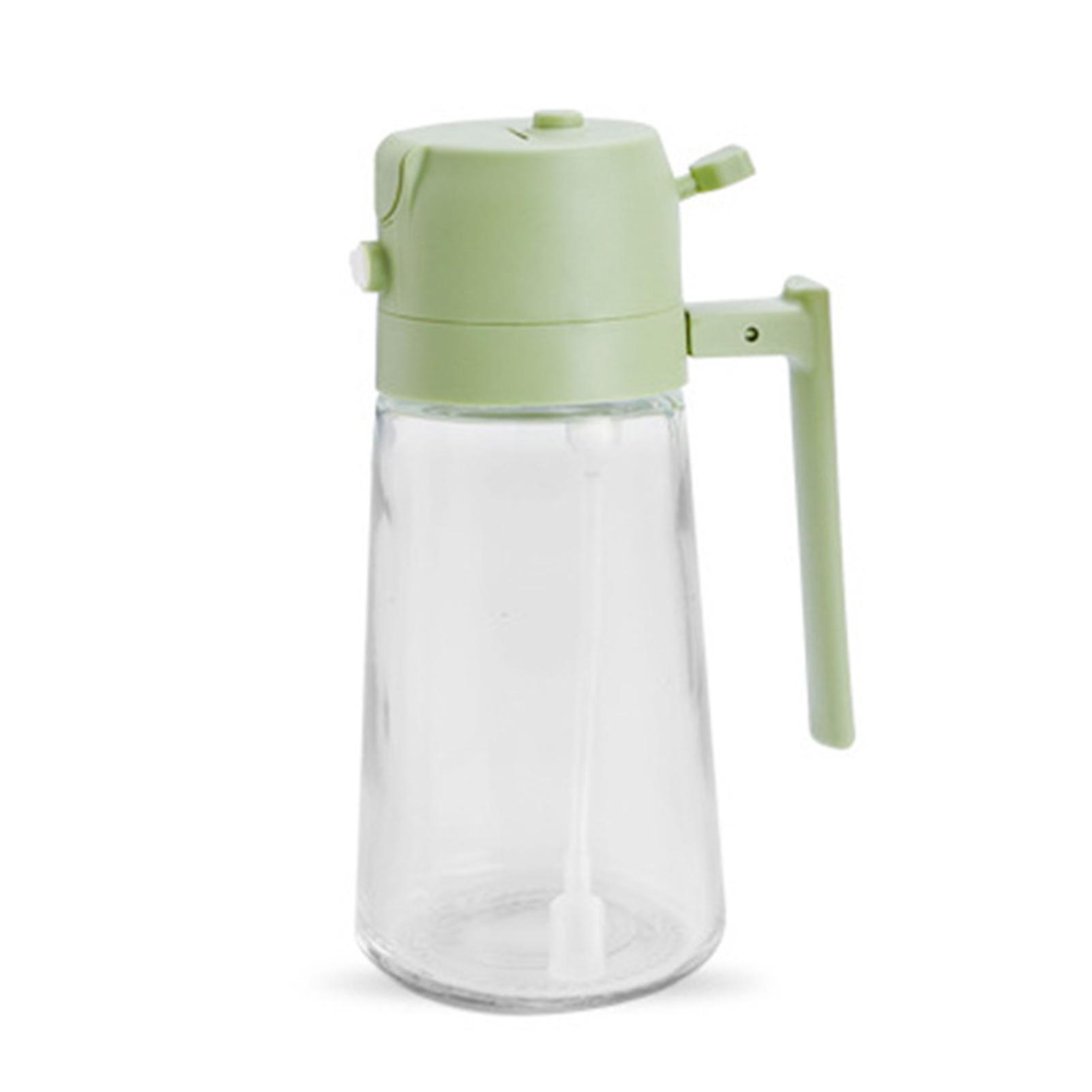 470 мл двойного назначения масляный распылитель бутылка с носиком для заливки многофункциональная герметичная масляная бутылка для барбекю зелёный