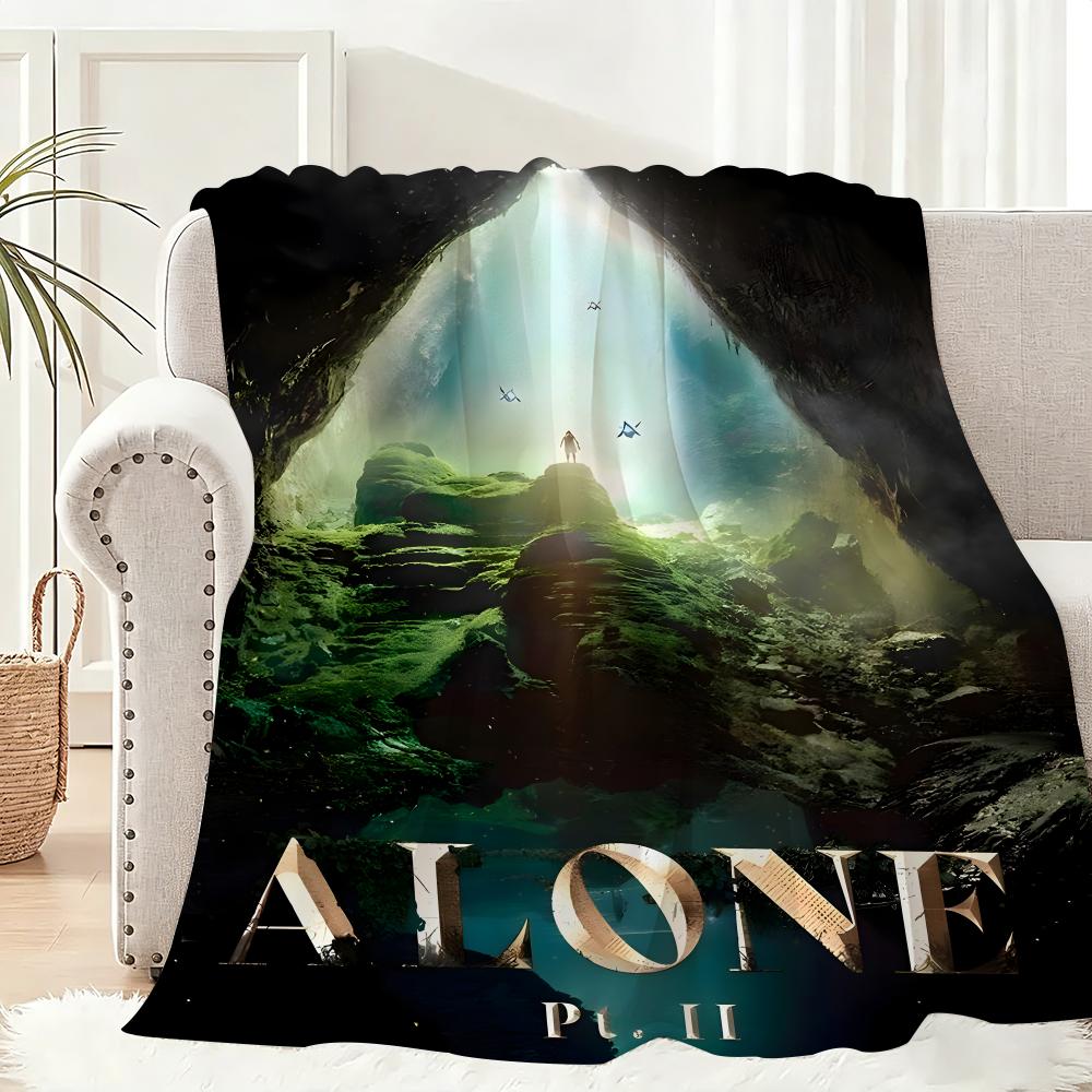 Popular Singer Edm Rave Dj Alan Walker Throw Lightweight 240g Flannel Blanket Soft Skin-friendly for Summer Cooling 75x90cm