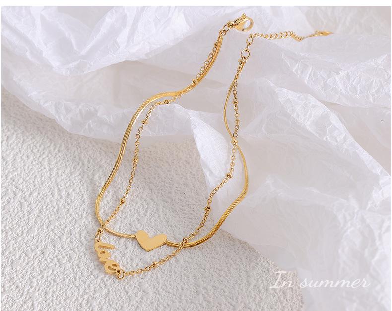 18K Gold-Plated Non-Fading Fashion Anklet for Women: Cool Style Light Luxury Summer Jewelry