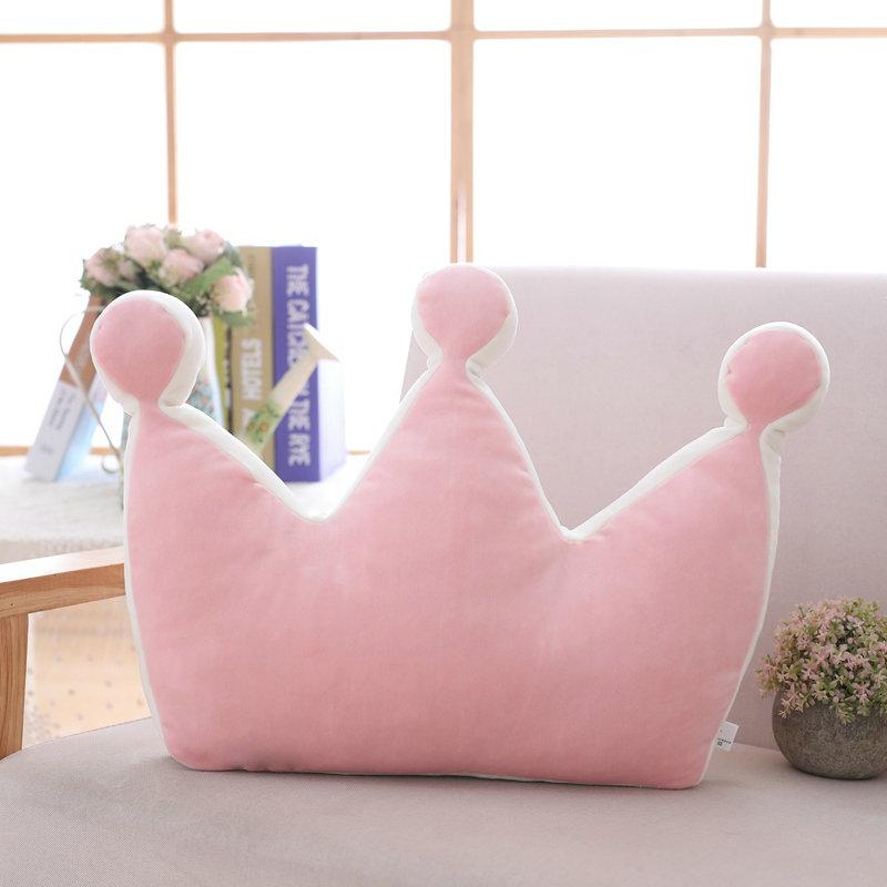 Soft Princess Crown Pillow Stuffed Sleeping Pillow Girl Room Sofa Decor Rainbow Cloud Star Celebrity Studio Cushion Gift for Her
