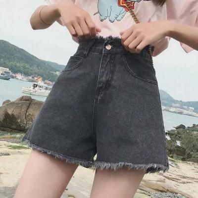 Shorts Jeans de Cintura Alta Inspirados em HyunA para Mulheres - Estilo Largo, Skinny, Versátil de Perna Larga para Estudantes - Verão 2020