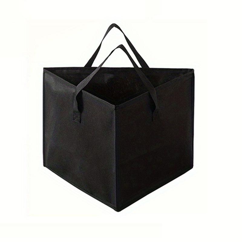Multi-purpose Hanger Storage Bag - Clear PVC/Black Non-woven Closet Organizer, Portable Tote Bag for Clothes Hangers