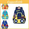 Stylish New Excavator Preschool Backpack For Boys Lightweight Dual Shoulder Bag For Kids Aged 3 To 6 Years