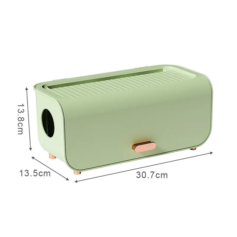 Desktop Cable Storage Box Power Line Storage Case Dustproof Waterproof Charger Socket Organizer Wire Case Cable Winder Organizer