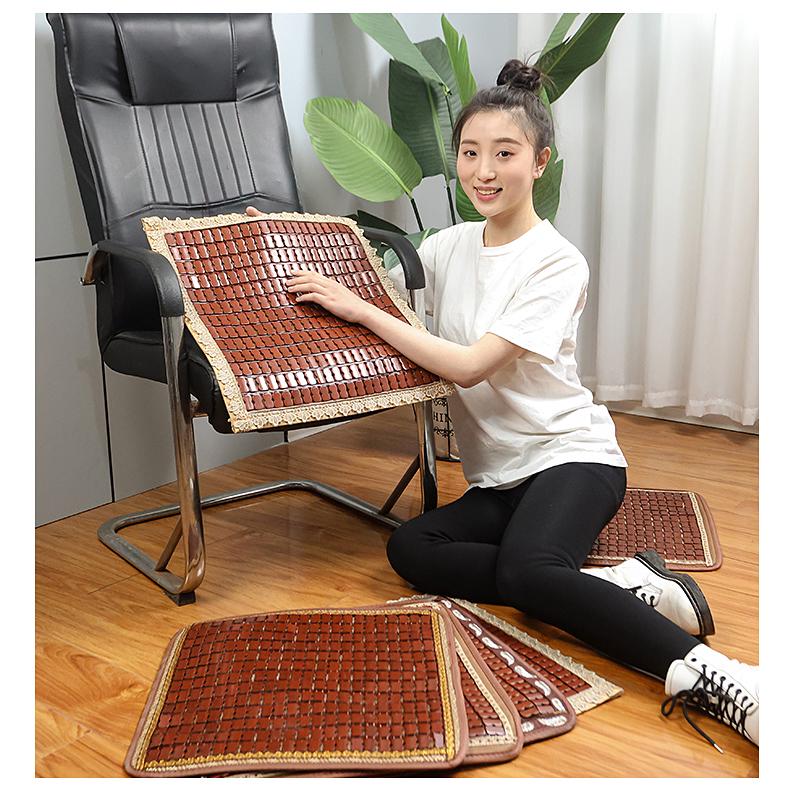 Non-Slip Bamboo Mahjong Seat Cushion for Car, Office, Dining, and Sofa