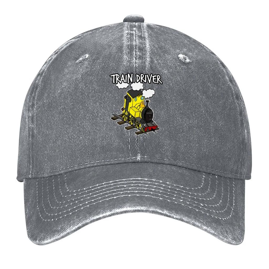 Train Driver Steam Locomotive Rail Enthusiasts (Yellow) Baseball Cap Christmas Hat Designer Hat Unisexs Tennis Womens