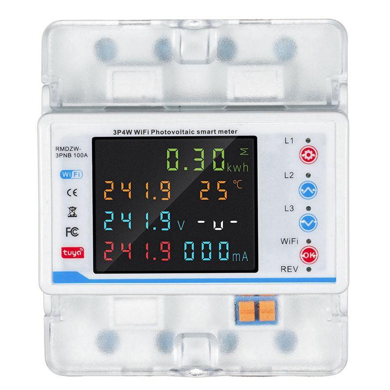 

Fresh Tuya Wifi Intelligent Circuit Breaker Automatic Reclosure Protector 3P4W Power Meter Three Phase Reclosure Switch білий