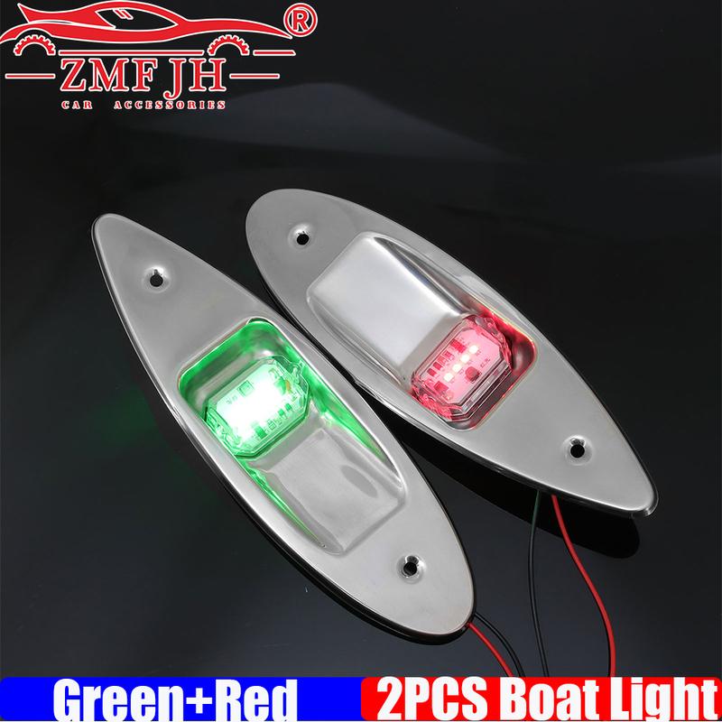 ZMFJH Green+Red LED Boat Side Light Waterproof Navigation Light Corrosion Resistant Signal Sailing Lamp For Marine Boat Yacht