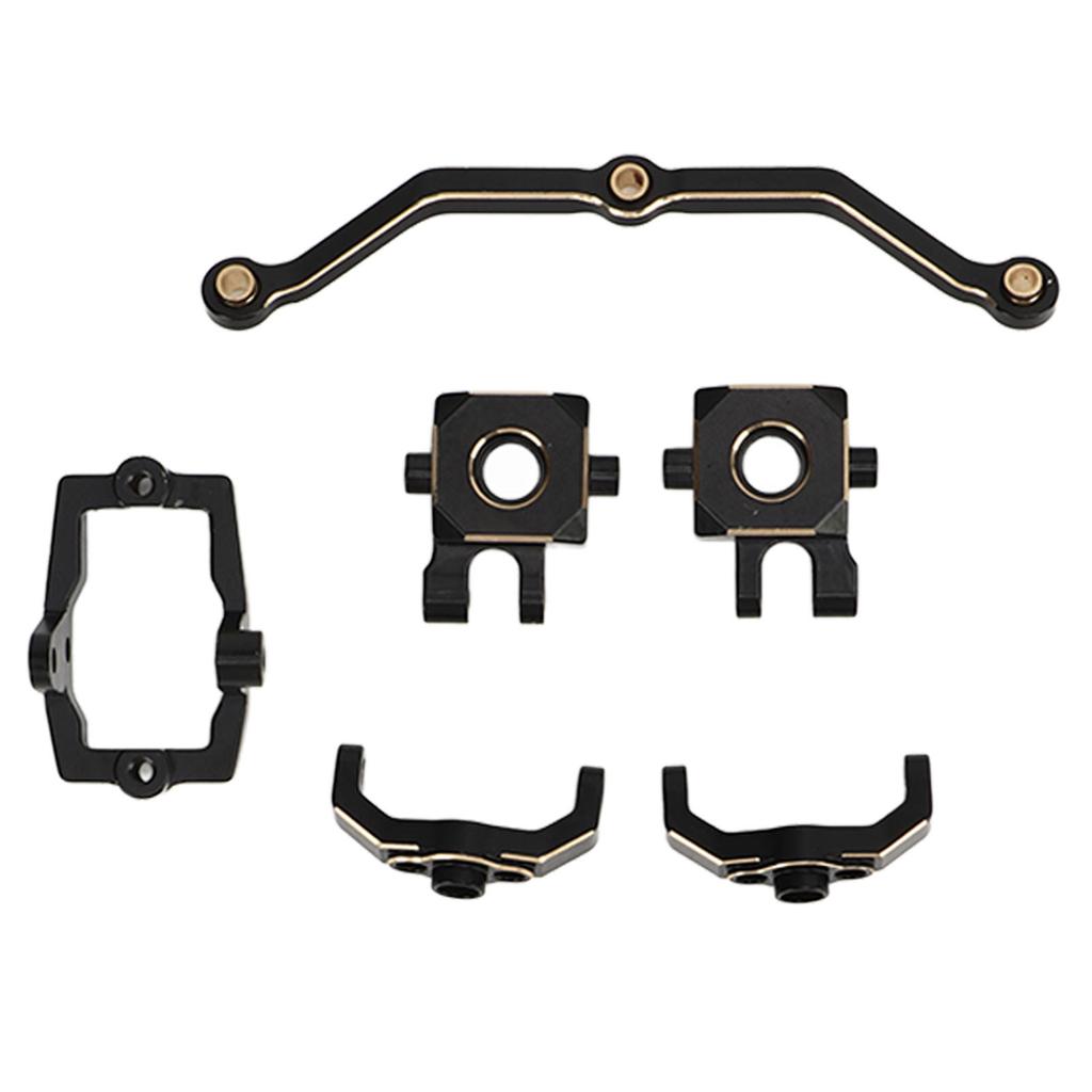 RC Steering Cup Kit Black Gold Brass Durable RC Steering Knuckle for Traxxas 118 TRX4M