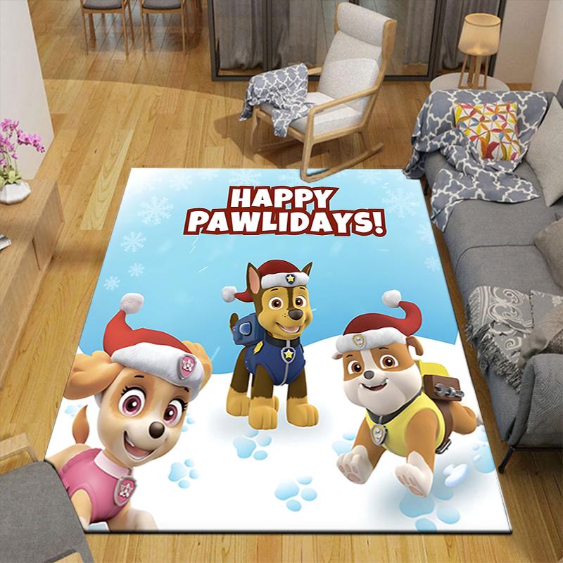 1Pc Paw Patrol Christmas Spirit Rug Office Carpet Indoor Outdoor Doormat Nonslip Soft And Comfortable Living Room Christmas Halloween Gift D91879