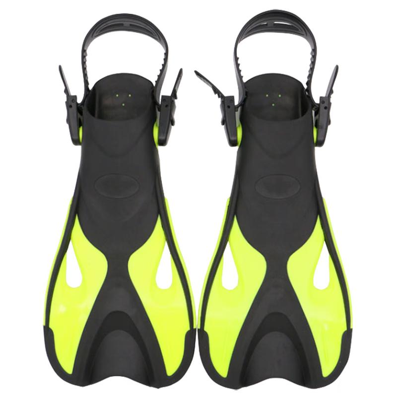 Baoyuan Adult Adjustable Open-Heel Short Training Fins (5-Pack) 37-41