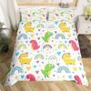 Rainbow Duvet Cover Cartoon Bed Room 3-Piece Set Children Cute Polyester Soft Breathable Comforter Animation Bedding