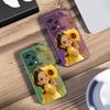 Sunflower Girl Pink For Xiaomi 14 Ultra 13 Lite Redmi Note 13 11 Pro 12 Plus Poco X6 3 Pro F4 6 GT Tempered Glass Phone Case