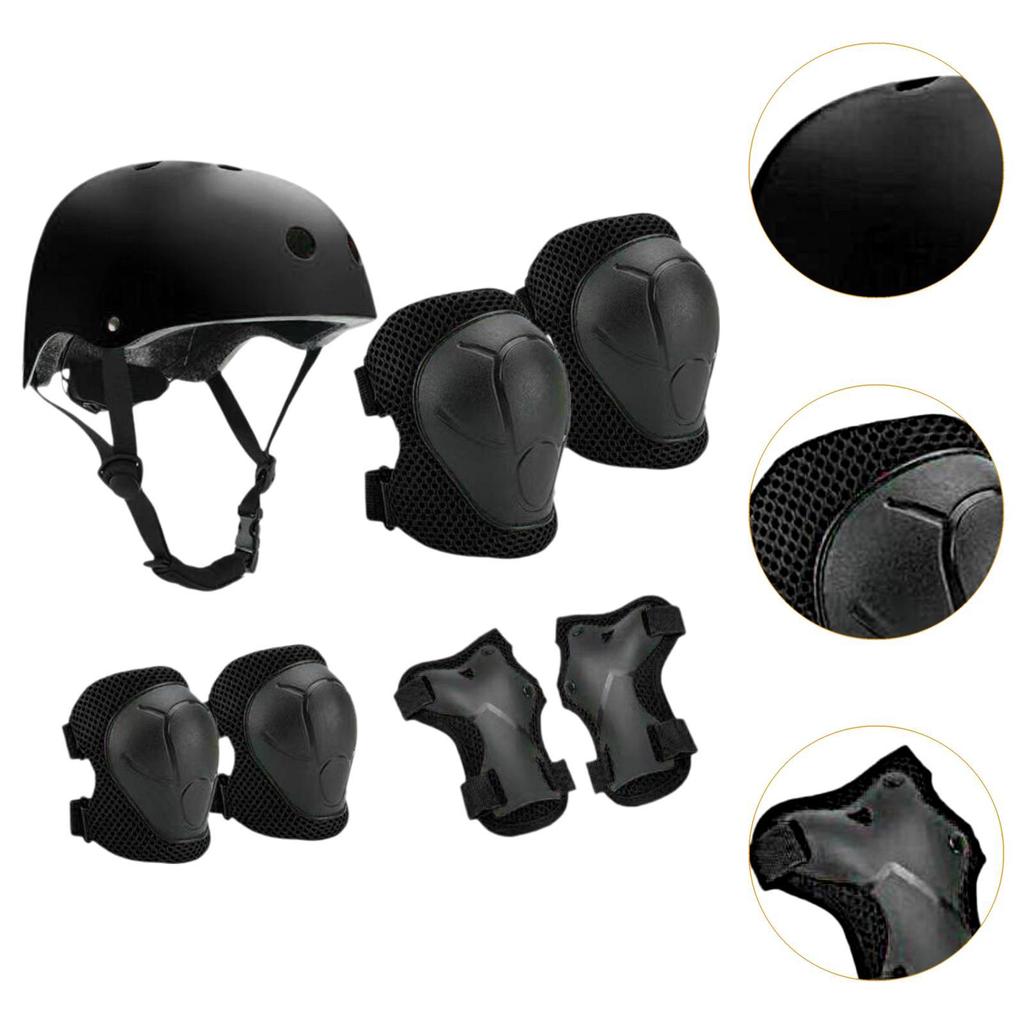 7 Pieces Kids Bike Helmet Protective Gear Set Skating Guards for Skateboarding Outdoor Inline Skating Sports Rollerblading