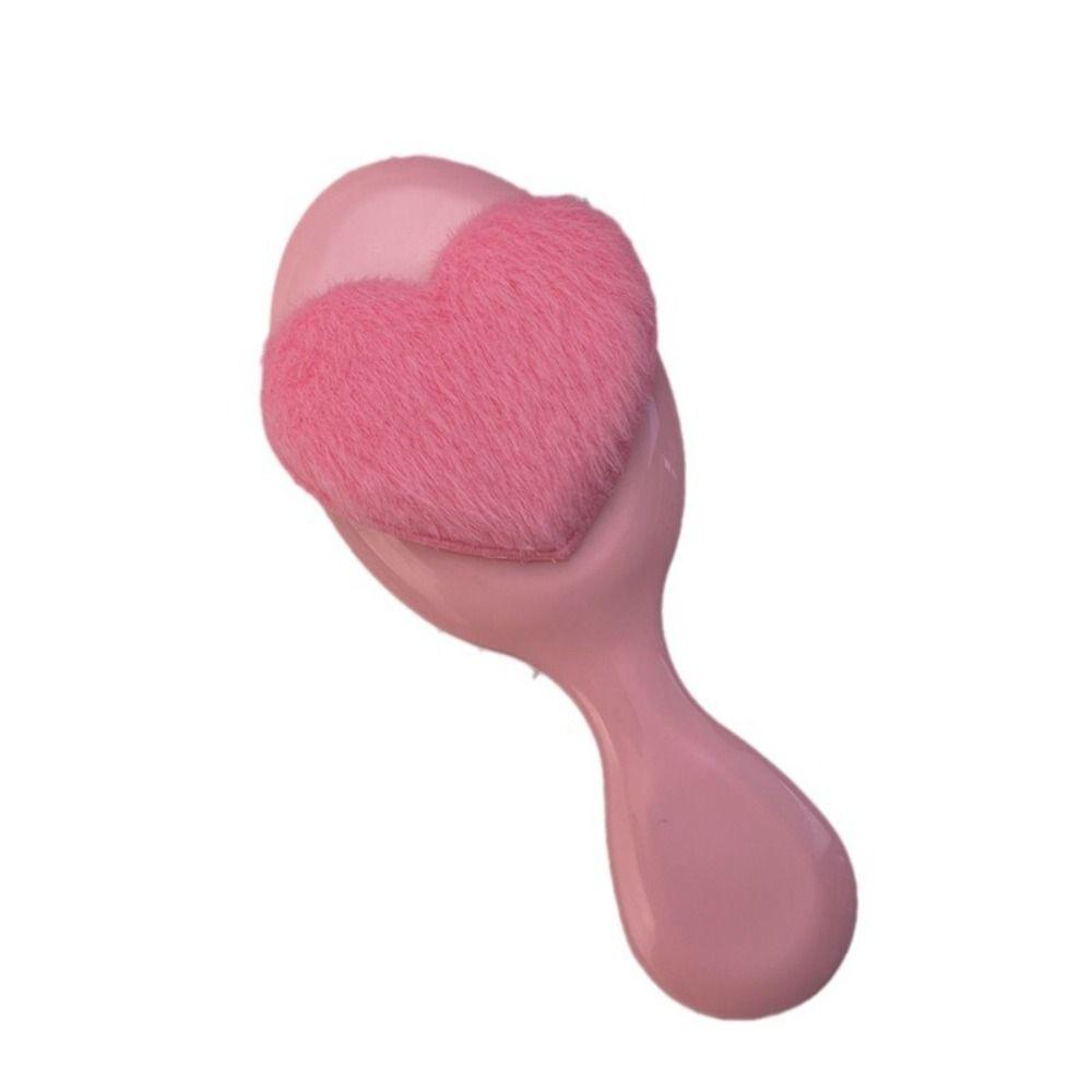 

Anti Static Round Folding Comb with Mirror Pink Pocket Hair Brush Durable Handle Comb Women square