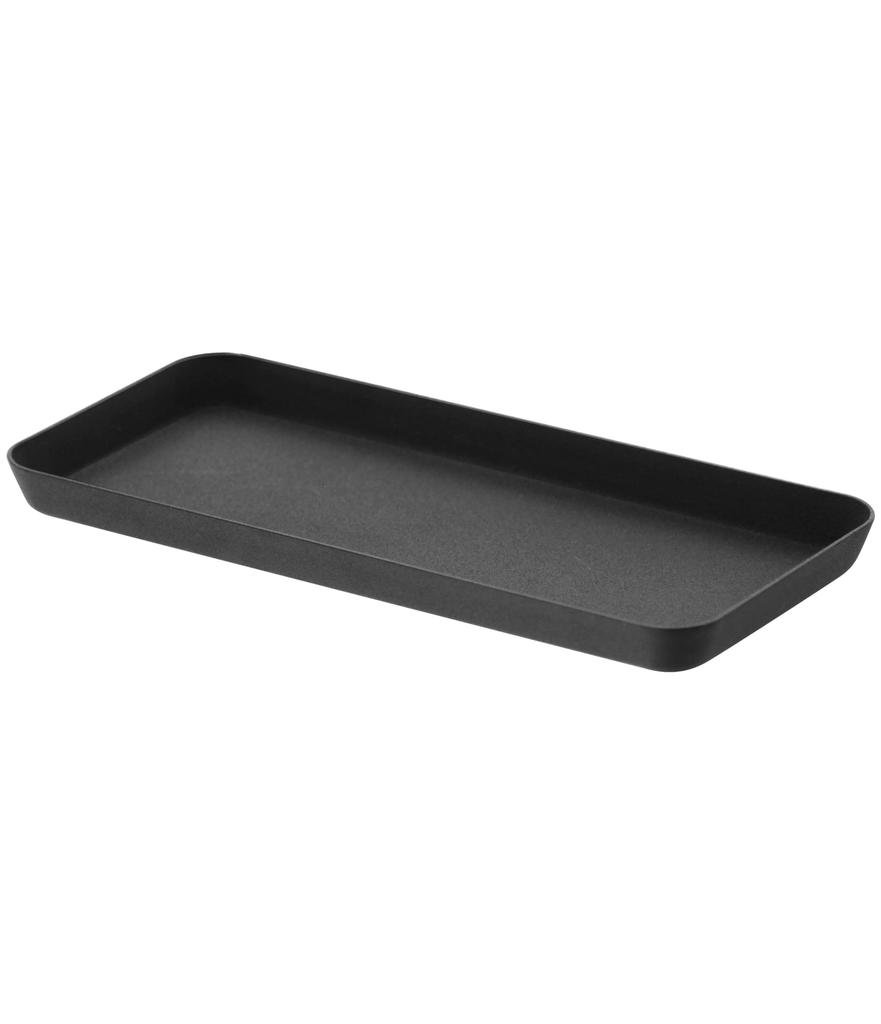 Yamazaki Tower Metal Tray, Large, Black, Approx. W22 x D10 x H1.5cm, BathroomTabletop Storage Tray, 4222