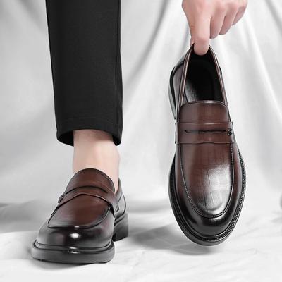 2024 All-Match Lässige Business-Schuhe Leder Herrenschuhe Neue Kleiderschuhe Slipper Büro Formelle Schuhe Männlich Hochzeit Party Ballerinas