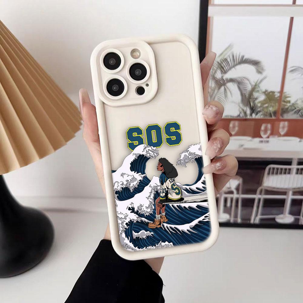Singer SOS S-SZA Phone Case For iPhone Apple 17 AIR 16 16E 11 12 13 14 15 XR Plus Pro Max DIY Case TPU Shockproof Cover Capa