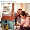 CoCud Dollhouse Floor, 3.94" Square, PU Self-Adhesive Miniature Dollhouse Wood Grain Floor with Peel-Off Stickers (Red) - (Use: Dollhouse Decoration)
