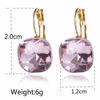 Square Stud Earrings Pink Red Green Black Earring For Women Wedding Jewelry