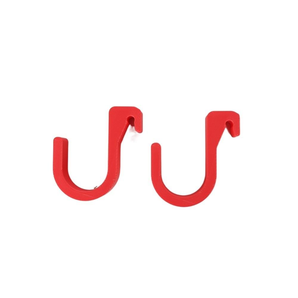 

2Pcs Single/Double Hook Car Umbrella Hooks Car Umbrella Storage HookClip Auto Accessories Red-single hook