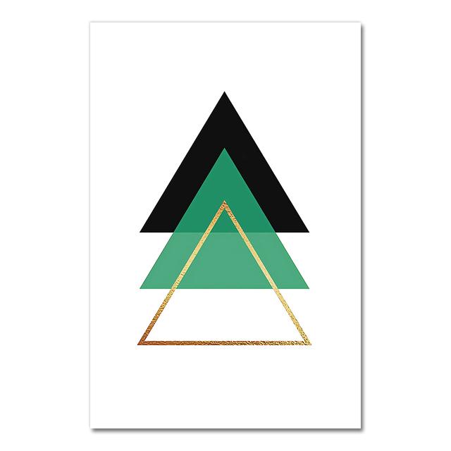 Modern Style Coloful Geometry Image Wall Art Prints Triangle Rectangle Canvas Paintings Home Decor Poster Workingroom No Frame