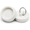 2 PCS 1-1/2 Inch To 1-5/8 Inch Rubber Drain Stopper with Hanging Ring, White Tub Drain Stopper, Sink Stopper Drain Plug, Rubber Sink Plug for